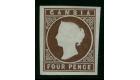 SG1. 1869 4d Brown. Superb mint with...