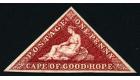 SG22. 1864 1d Deep carmine-red 'Watermark Crown CC (sideways)'. 
