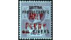 SG13. 1893 1/2d on 2 1/2d Purple/blue. Brilliant fresh mint...