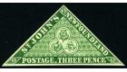 SG3. 1857 3d Yellowish green. Brilliant fresh mint...