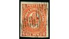 SG14. 1860 6d Orange-vermilion. Superb fine used with excellent 