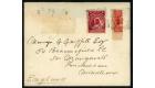 SG64.1894 '1/2' on half of 1d Vermilion. Superb fine used on cov
