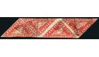 SG13. 1861 1d Vermilion. The UNIQUE strip of four...