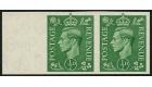 SG485b. 1941 1/2d Pale green. 'Imperforate Pair'. Brilliant fres