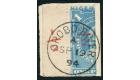 SG58c Variety. 1894 '1/2' on half 1d Pale blue. With additional 