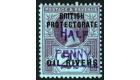 SG34. 1893 1/2d on 2 1/2d Purple/blue. 'VIOLET SURCHARGE'. Super
