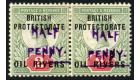 SG29. 1893 1/2d on 2d Grey-green and carmine. Superb fresh...
