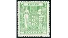 SG F208w. 1952 £3 Green. 'Watermark Inverted'. Superb fresh min