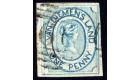 SG3. 1853 1d Pale blue. Very fine used...