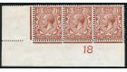 SG362 Variety. 1912 1 1/2d Red-brown. Control variety "18" only 