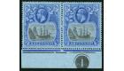 SG19c. 1924 2/- Grey-black and blue/blue. 'Cleft Rock'. Superb f