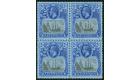 SG19. 1924 2/- Grey-black and blue/blue. Very fine fresh block..