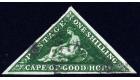 SG8b. 1859 1/- Deep dark green. Superb used with excellent colou