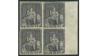 SG9. 1854 (1d) Deep purple. Superb fresh mint block...