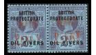 SG17. 1893 1/2d on 2 1/2d Purple/blue. Brilliant fresh mint pair