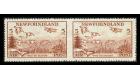 SG230b. 1933 5c Red-brown. 'Imperf. between, Horiz. pair'. U/M m