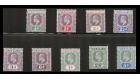 SG54-62. 1904 Set of 9. Superb fresh mint...