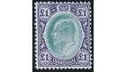 SG272. 1908 £1 Green and violet. Superb fresh well centred mint