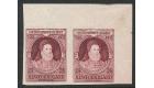 SG248a. 1933 24c Maroon. 'Imperforate Pair'. Top corner mint...