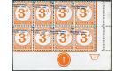 SG D21 Variety. 1965 3p on 3d Orange. ERROR: (Value Only) Omitte