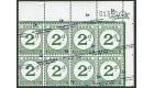 SG D20 Variety. 1965 2p on 2d Green. 'Value Omitted'. U/M mint..