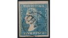 SG44 Variety. 1859 2d Pale blue. Superb used on Watermarked Pape