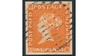 SG3. 1848 1d Orange-vermilion/yellowish. Earliest Impression. Br
