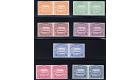 1907. Imperforate Plate Proofs. Set of 7 in brilliant pairs...