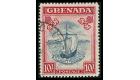 SG163b. 1943 10/- Slate-blue and bright carmine. Choice superb u