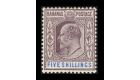 SG69. 1902 5/- Dull purple and blue. Brilliant fresh mint...