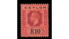 SG318b. 1923 10r Purple and black/red (Die II). Brilliant fresh