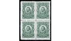 SG95a,95b. 1910 1c Green. 'NFWFOUNDLAND' and 'JAMRS' errors. Sup