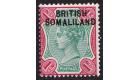 SG10a. 1903 1r Green and aniline carmine. 'BR1TISH' for 'BRITISH