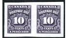 SG D24. 1935 10c Violet. 'Imperforate pair'. Brilliant fresh U/M