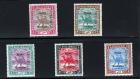 SG A6s-A10s. 1906 Set of 5. Superb mint 'Specimen'...