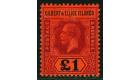 SG24. 1924 £1 Purple and black. Brilliant fresh well centred...