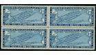 SG194. 1931 $1 Deep blue. A brilliant fresh block...