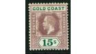 SG100. 1921 15/- Dull purple and green. Superb fresh mint...