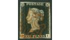 1840. 1d Intense Black. Plate 2. Lettered D-I. Superb...