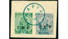 SG M33-M34. 1915 1/2a + 3p. Both brilliant fine used...