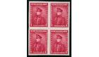 SG224a 1934 4c Carmine. 'Imperforate Pair'. Brilliant U/M...