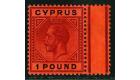 SG101. 1923 £1 Purple and black/red. Brilliant fresh sheet marg