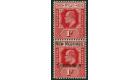 SG2a. 1908 1d Red. 'Overprint Omitted, In Pair with Normal'. A b