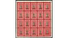 SG18,18a. 1867 1/- Black and rose-carmine. A fantastic full shee