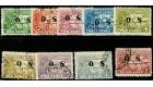 SG O22-O30. 1925 Set of 9. Beautiful used...