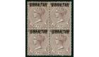 SG3. 1886 2d Purple-brown. Superb fresh mint block of four...