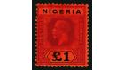 SG12ba. 1929 £1 Purple and black-red. Superb fresh mint with...