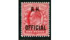 SG O92. 1902 1d Scarlet. Brilliant fresh well centred...