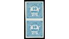 SG B2a. 1898 10pa Blue. 'Imperforate Pair'. Superb fresh...