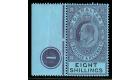 SG54. 1903 8/- Dull purple and black/blue. A beautiful marginal.